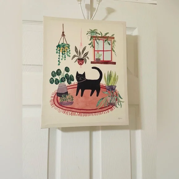 Sale! Amanti Art Cat and Plants Art Print - Picture 2 of 10